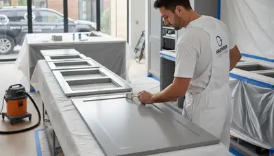 Cabinet painting for Clearwater, FL homes with moisture-resistant finish for kitchens