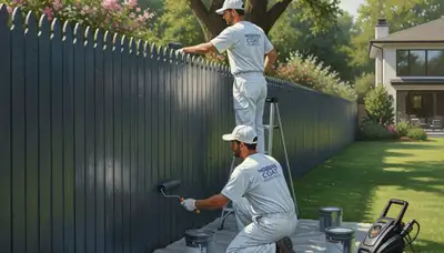 Fence painting service in Clearwater, FL for durable weather-resistant protection and curb appeal