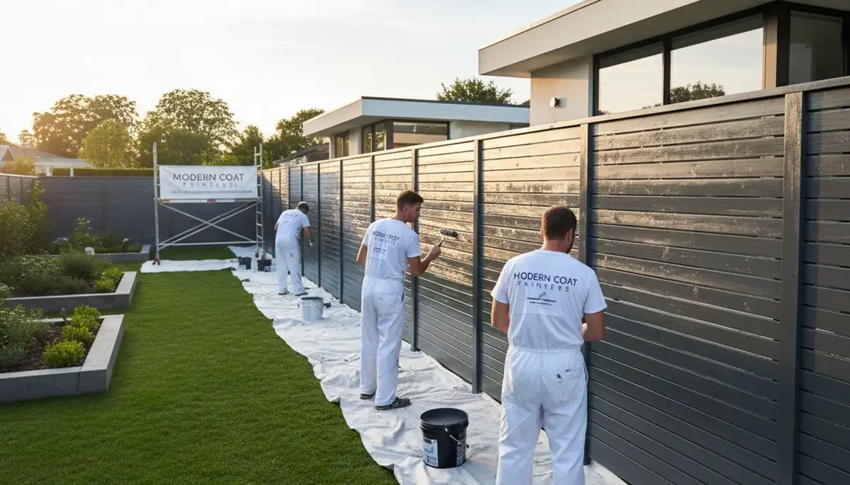 Clearwater, FL fence painting by professional painters using durable weather-resistant coatings