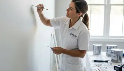 Clearwater, FL painters repairing paint touch-ups on a home exterior