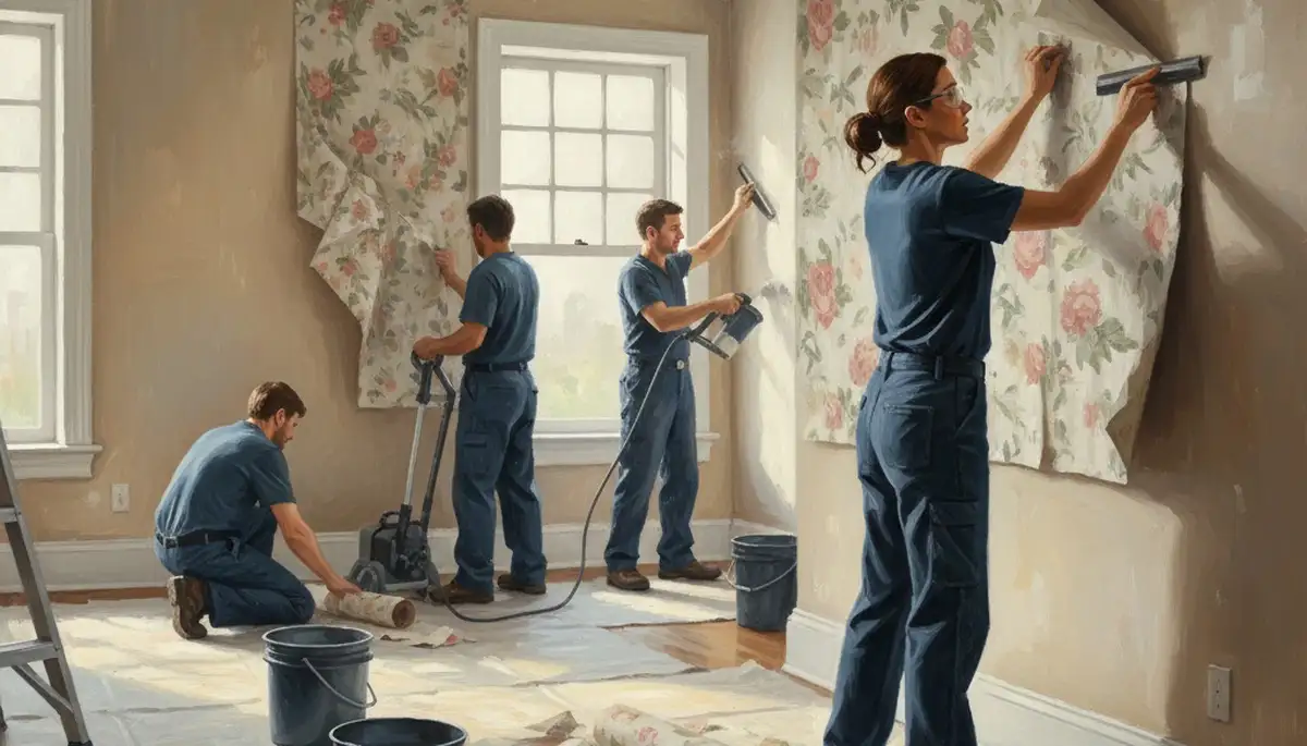Wallpaper removal service in Clearwater, FL for delicate walls and tough adhesive cleanup